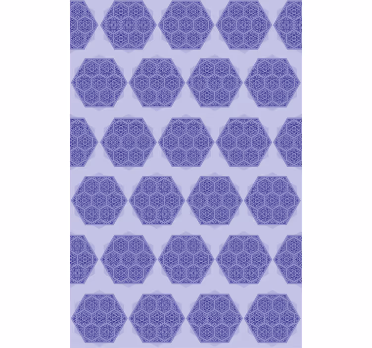 Texture pattern wallpaper intricate purple hexagons - TenStickers