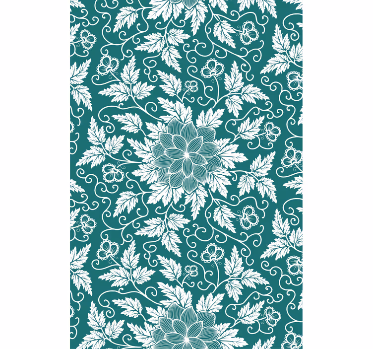 Living room wallpaper vintage floral design - TenStickers