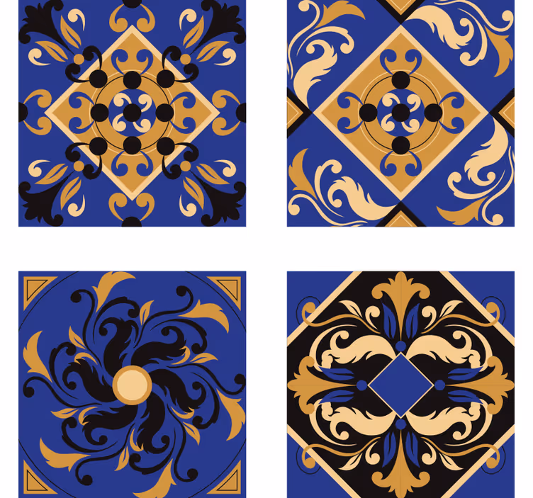 Tile wallpaper ornamental tiles design - TenStickers