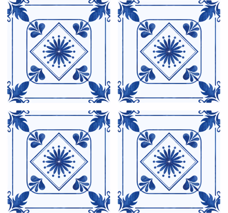 Tile wallpaper elaborate floral arrangement - TenStickers