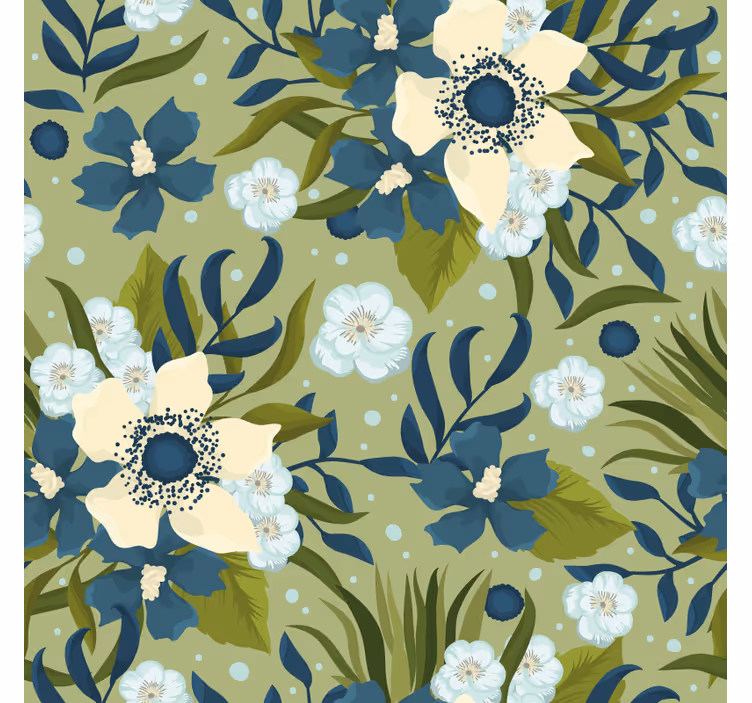 Flower wallpaper summer colorful floral design - TenStickers