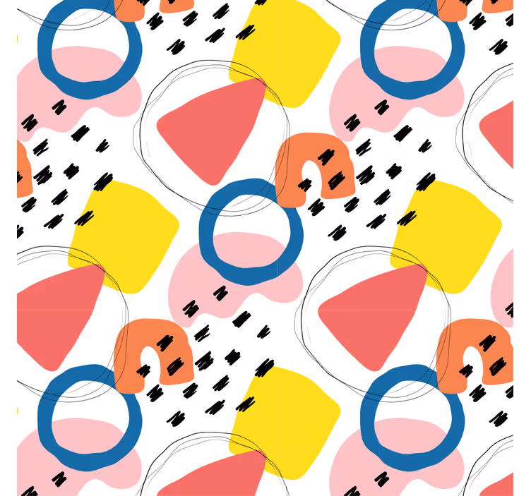 Vintage wallpaper with geometric art design - TenStickers