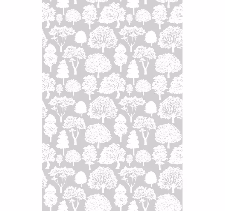 Tree wallpaper white and grey trees - TenStickers