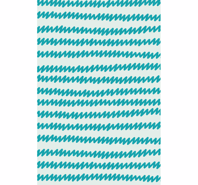 Office wallpaper in aquamarine and white zigzag - TenStickers