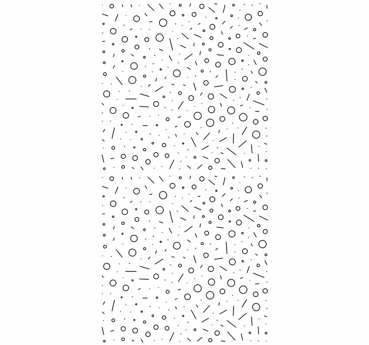Modern wallpaper in black and white shapes pattern - TenStickers