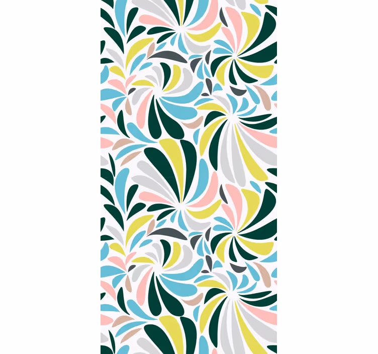 Modern wallpaper chained colored feathers design - TenStickers