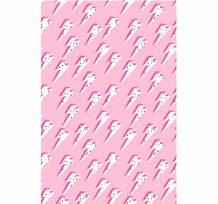 Modern wallpaper pink lightning bolt - TenStickers