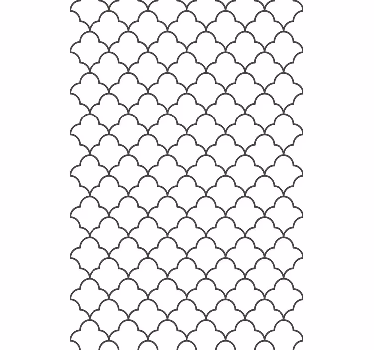 Modern wallpaper with stylized curved design - TenStickers