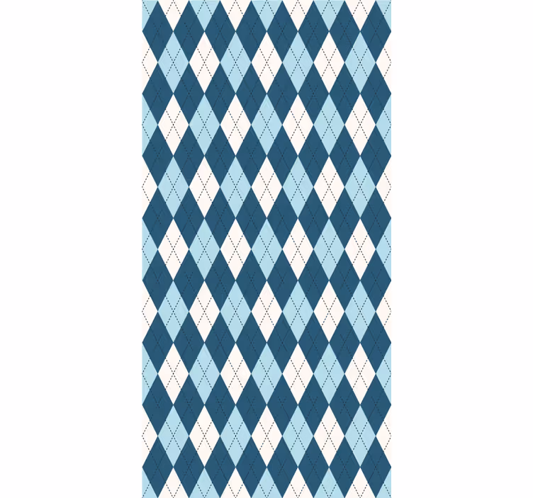 Modern wallpaper blue diamond design - TenStickers