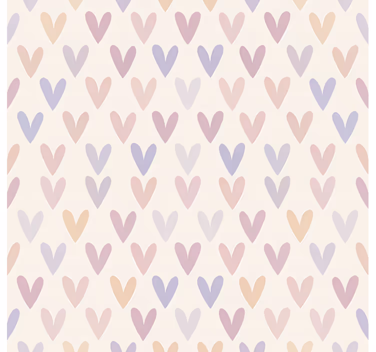 Teenager wallpaper pastel heart design - TenStickers