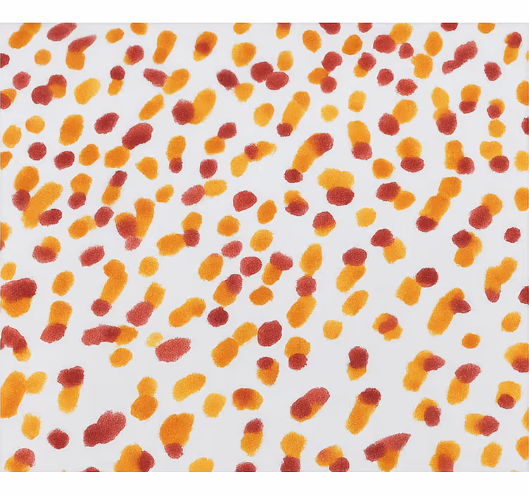 Teenager wallpaper in orange and red dots - TenStickers