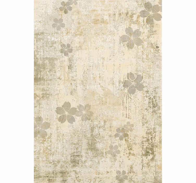 Living room wallpaper with subtle floral elegance - TenStickers