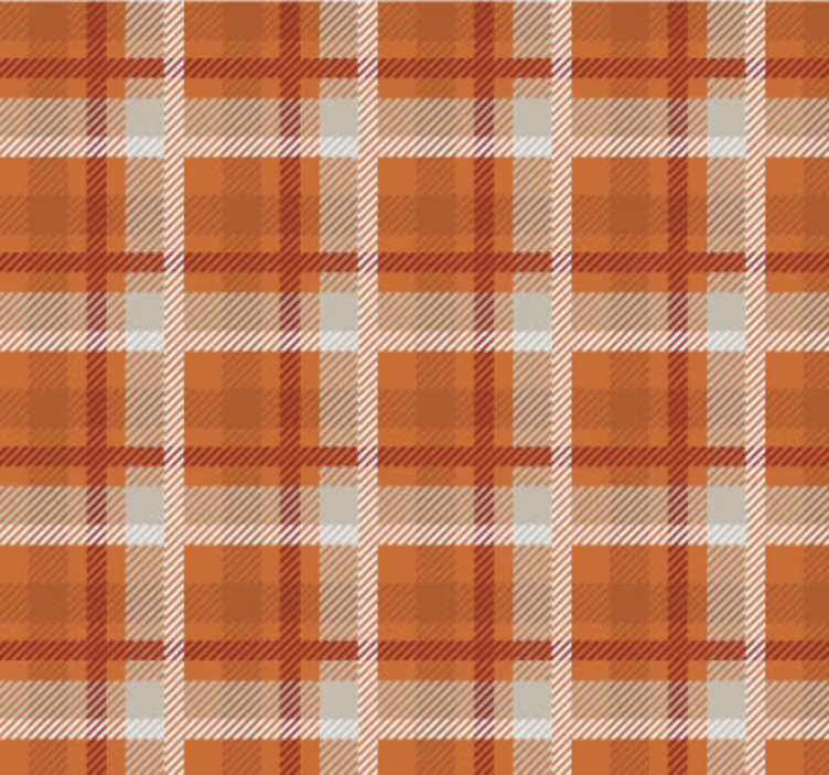 Living room wallpaper in cozy plaid pattern - TenStickers