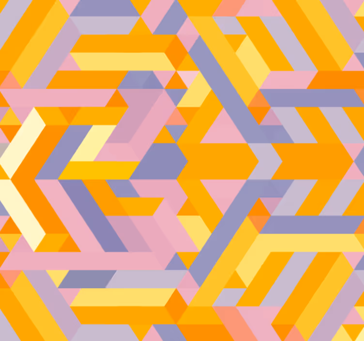 Bathroom wallpaper geometric pattern overlay - TenStickers