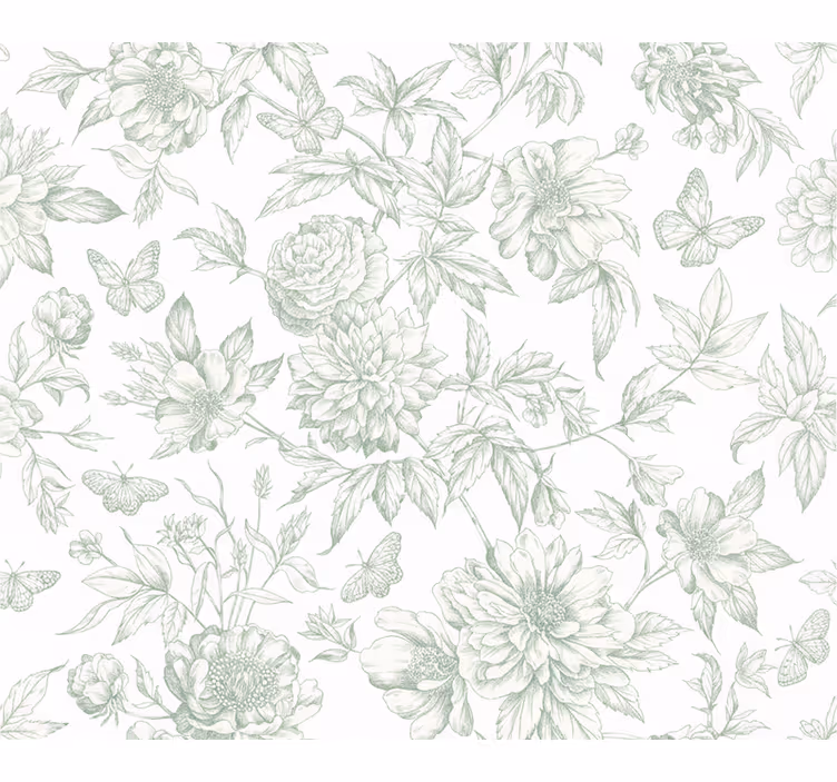 Master bedroom wallpaper blooming peonies print - TenStickers