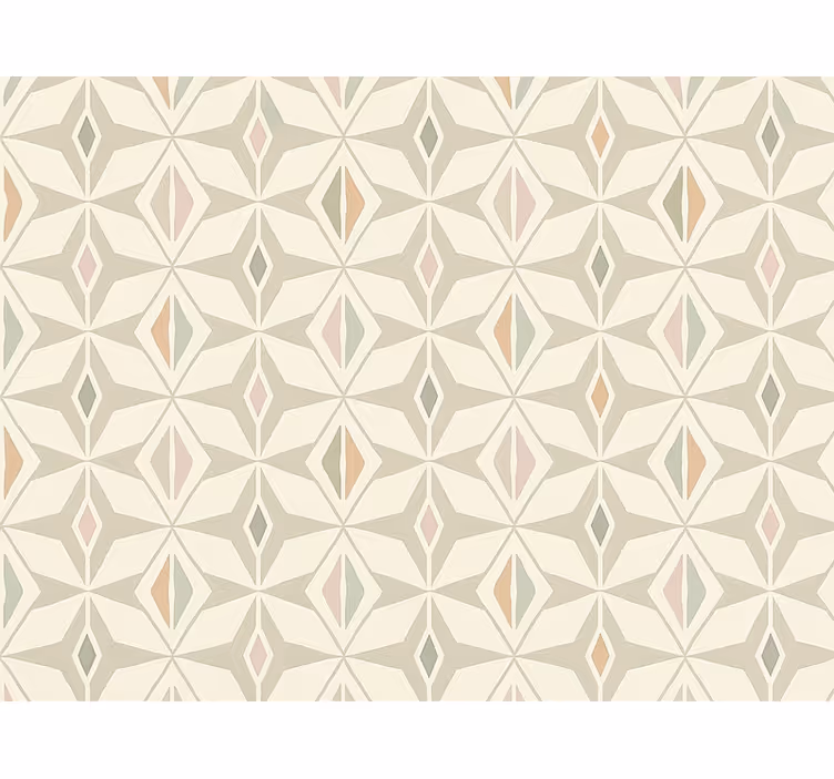 Living room wallpaper in vibrant geometric design - TenStickers