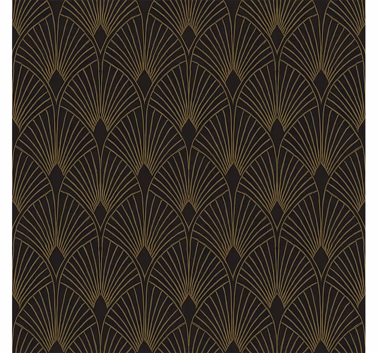 Shapes wallpaper gilded deco fan - TenStickers