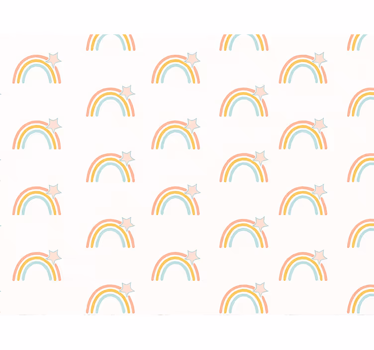 Kids wallpaper simple rainbow design - TenStickers