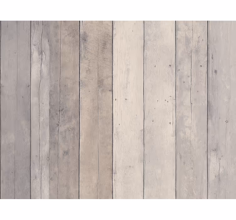 Living room wallpaper washed wood panel effect - TenStickers