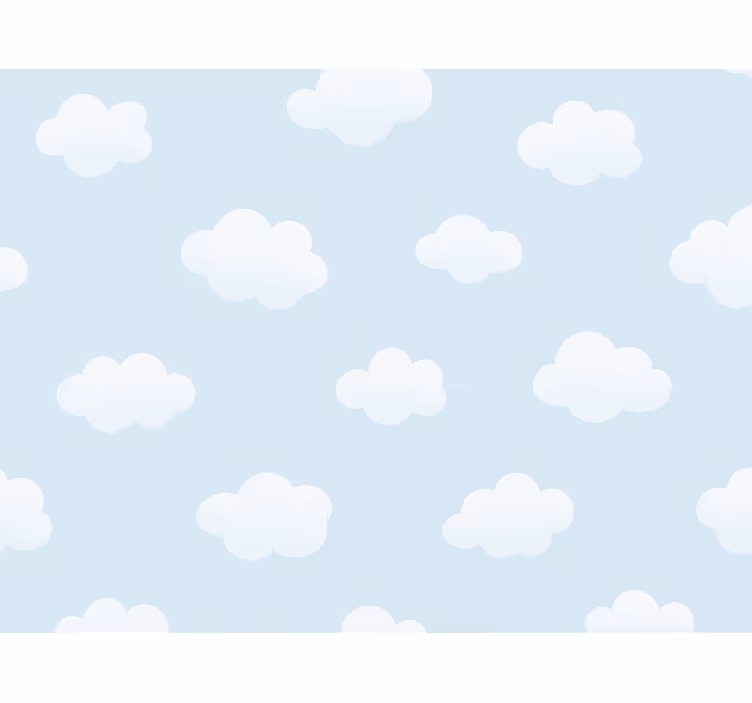Kids wallpaper simple clouds design - TenStickers