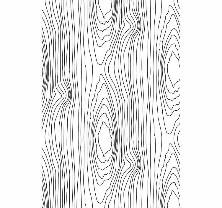 Floral ornament wallpaper with black nature stripes - TenStickers