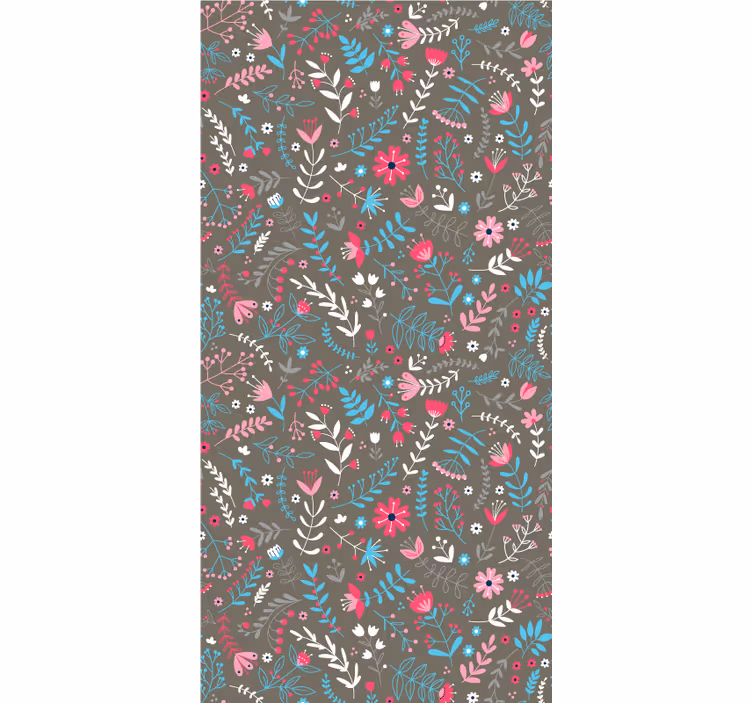 Floral ornament wallpaper in vibrant tiny flower design - TenStickers