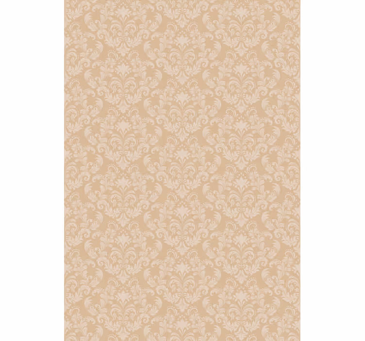 Master bedroom wallpaper damask beige pattern - TenStickers
