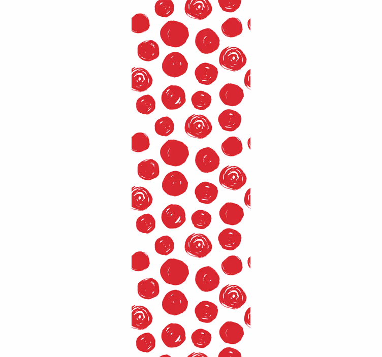 Bedroom wallpaper big polka dot design - TenStickers