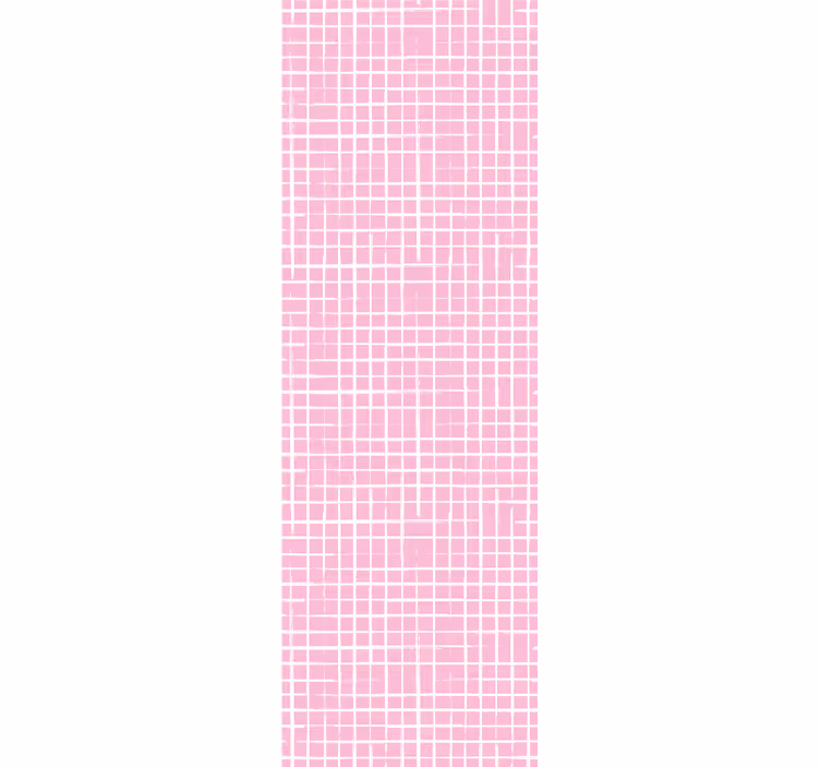 Bedroom wallpaper pink background white lines design - TenStickers