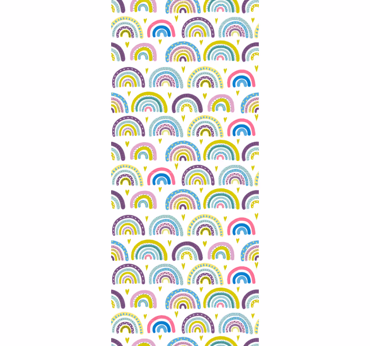 Bedroom wallpaper colorful abstract rainbow pattern - TenStickers