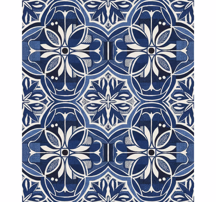 Navy blue wallpaper navy fabric pattern - TenStickers