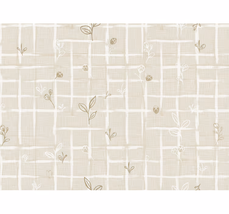 Beige wallpaper creme color with linen texture - TenStickers