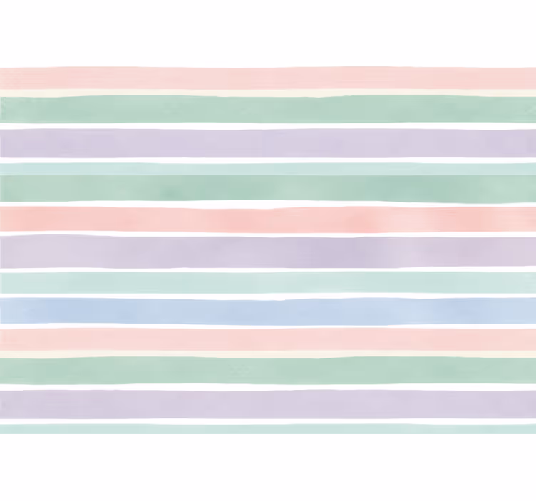 Kids wallpaper in soft color stripes - TenStickers