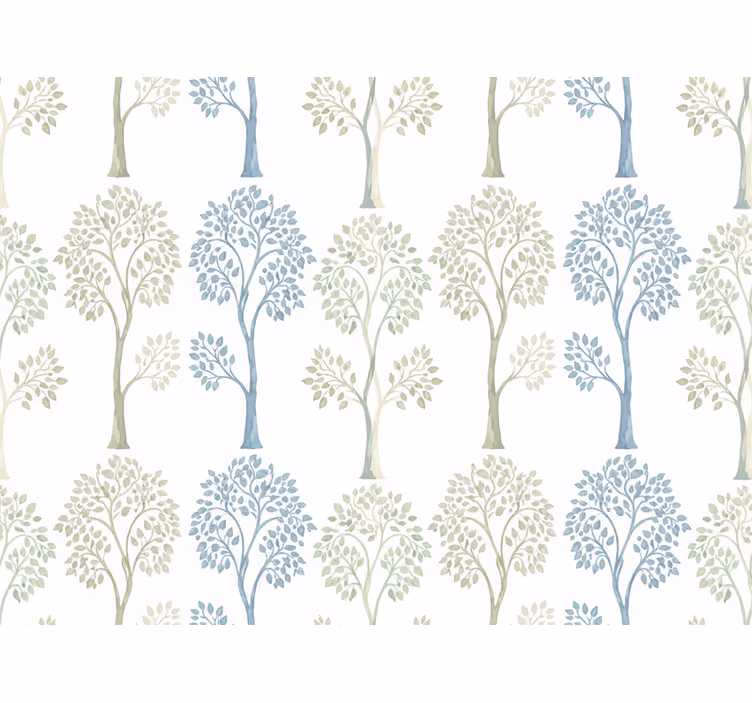 Leaf wallpaper vintage light tree pattern - TenStickers