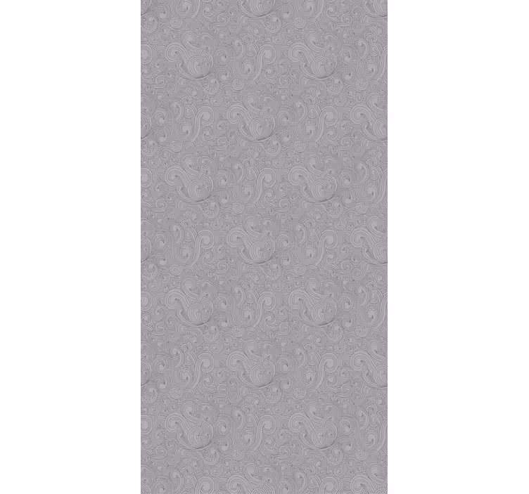Rustic wallpaper in grey tones floral pattern - TenStickers