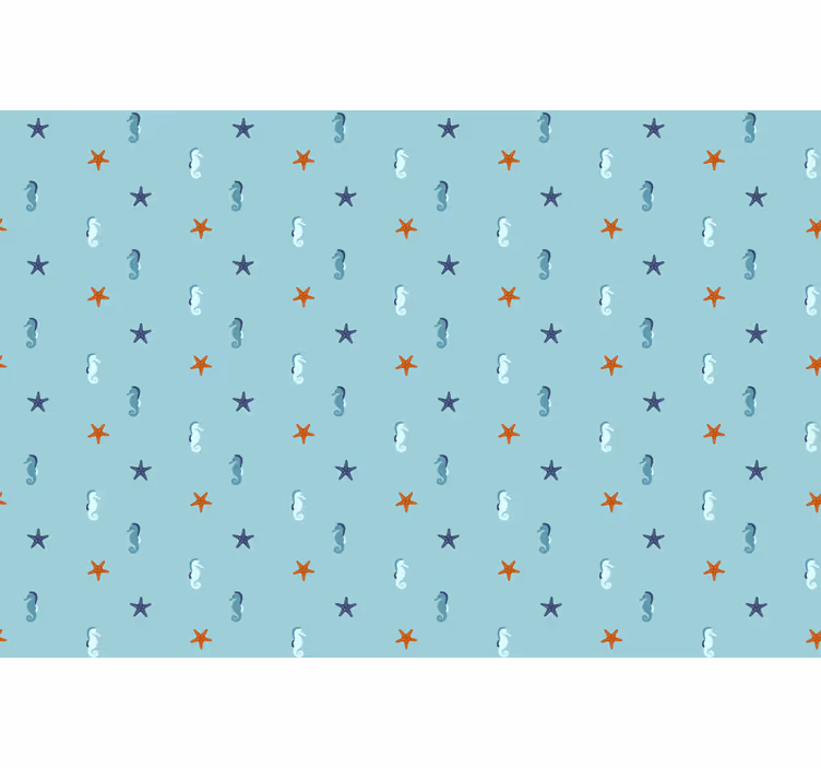 Blue wallpaper in nautical theme - TenStickers