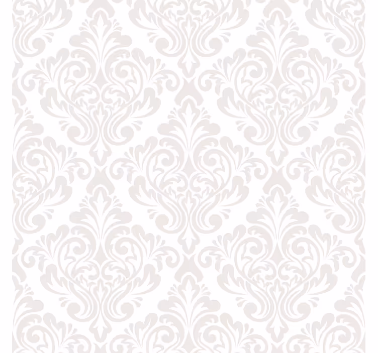 White wallpaper white damask pattern - TenStickers