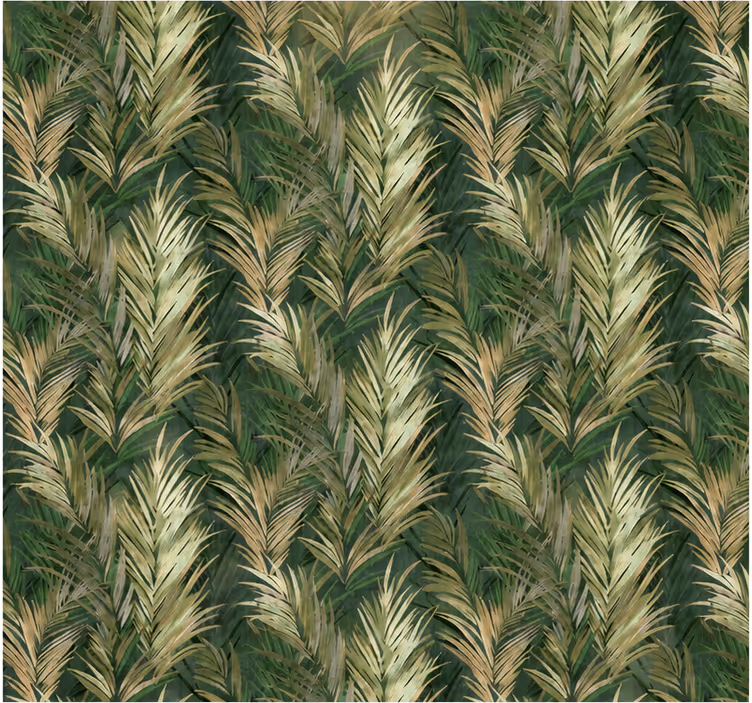 Leaf wallpaper green leaves wall decor - TenStickers