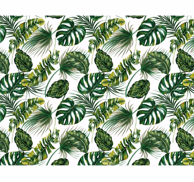 Leaf wallpaper leaves in harmony - TenStickers