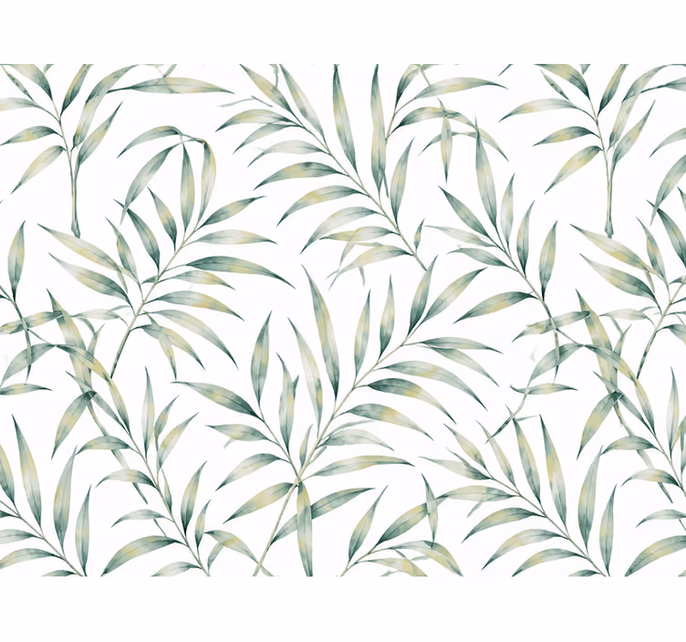 Kitchen wallpaper tropical elegant leaves - TenStickers