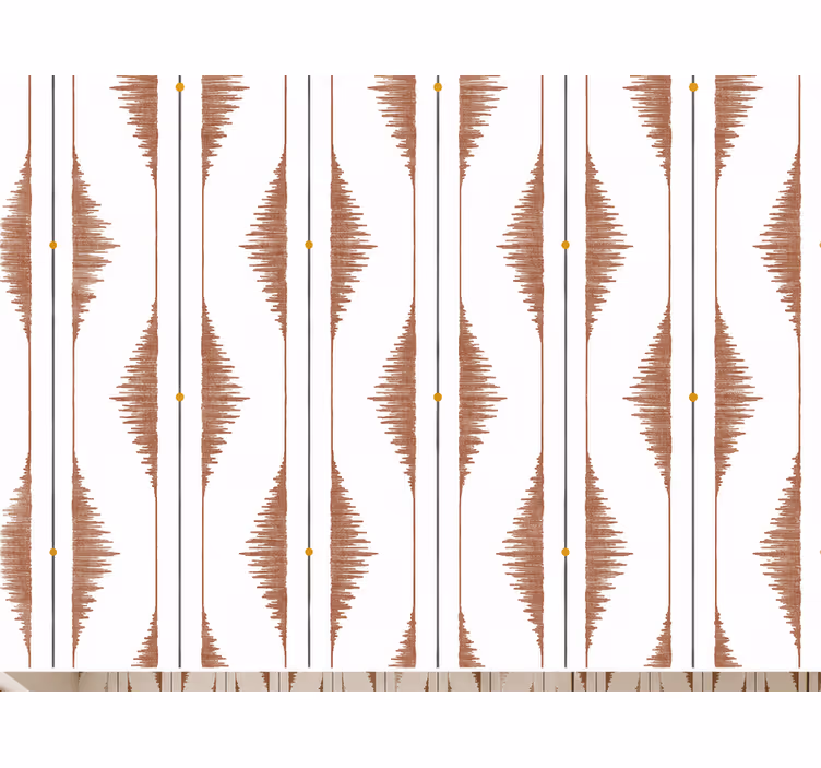 Kitchen wallpaper in elegant beige stripes - TenStickers