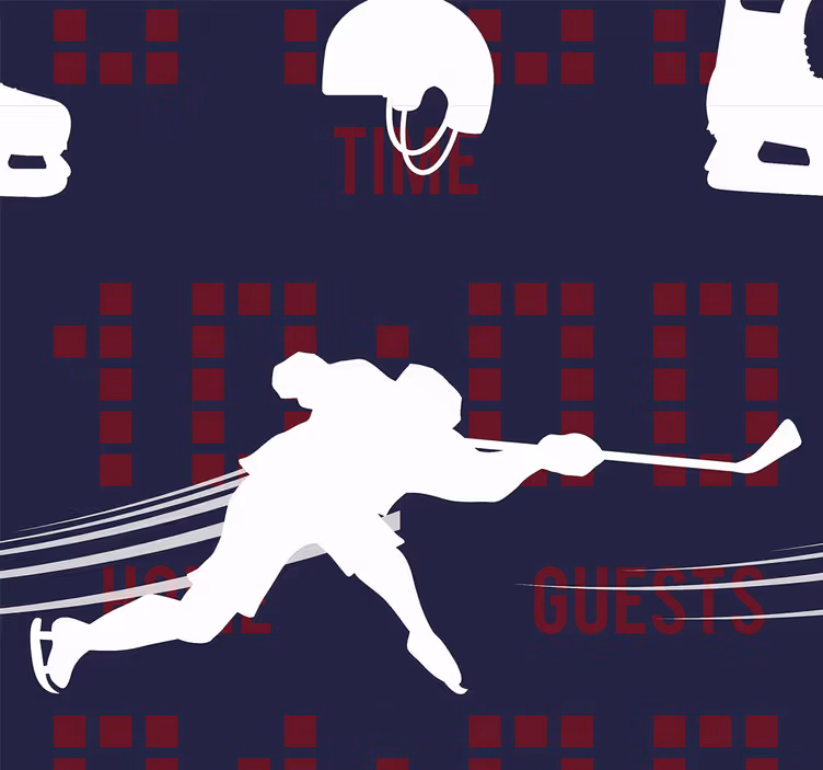 Ice Hockey Action customised wallpaper - TenStickers