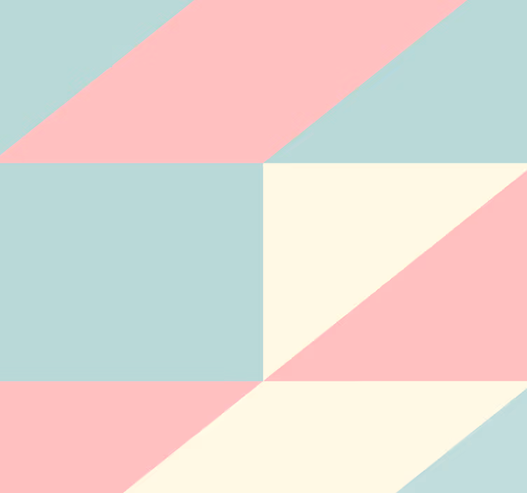 Angular Pastel Triangles geometric wallpaper - TenStickers