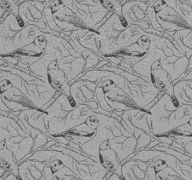 Stylized Heron Sketch animal wallpaper - TenStickers