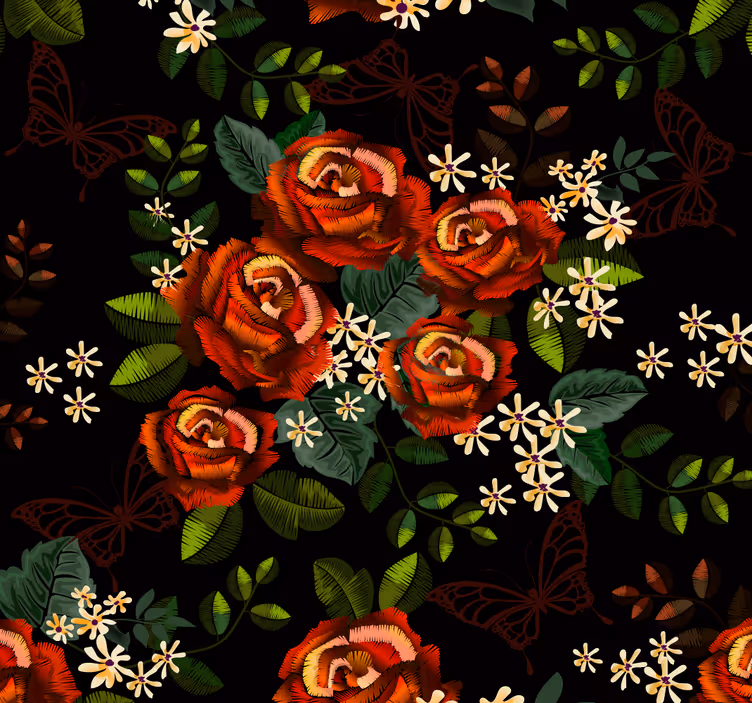 Glamorous Garden Vintage Wallpaper - TenStickers