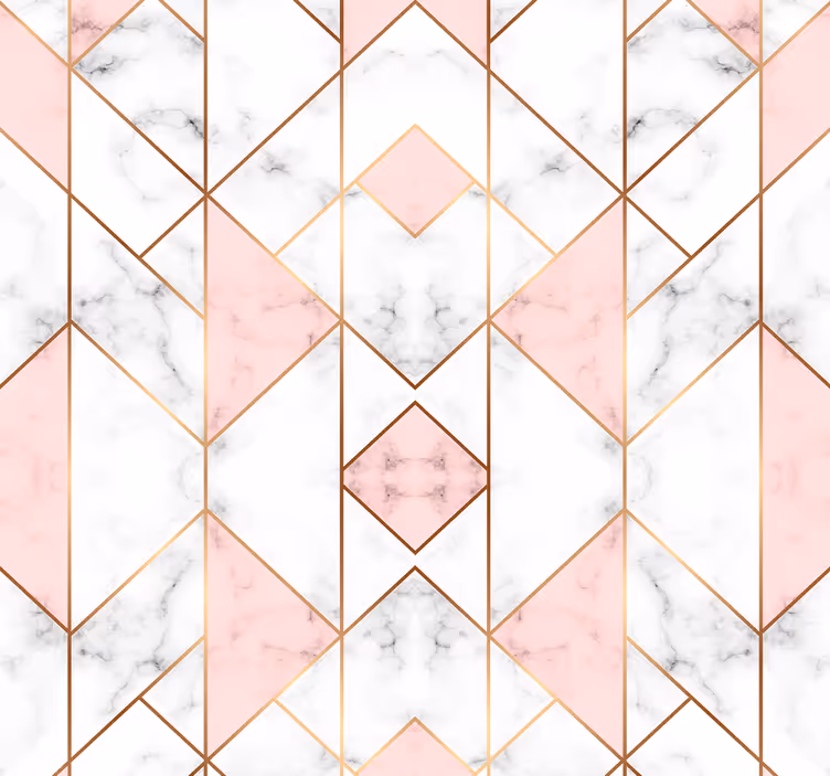 Geometric Marble Elegance geometric wallpaper - TenStickers