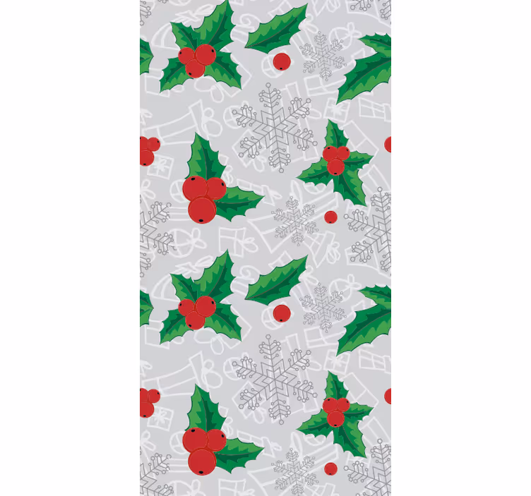 Holy Berry Christmas wallpaper - TenStickers