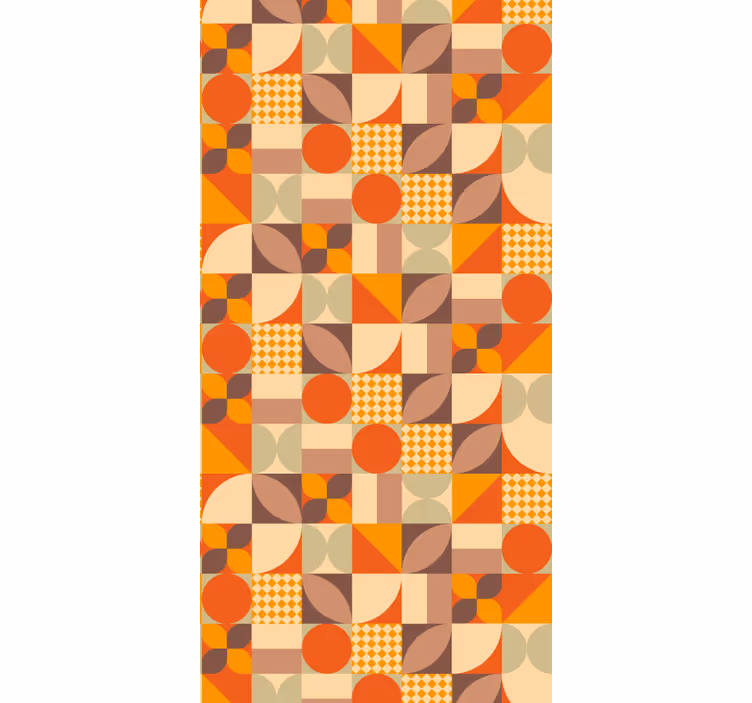 Retro Geometric Shapes geometric wallpaper - TenStickers