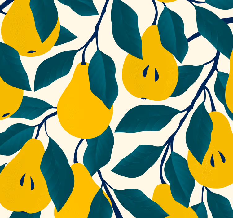 Pear Tree Wallpaper to add some colour - TenStickers