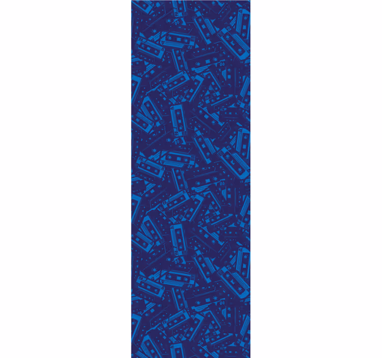 Alphanumeric Pattern blue wallpaper - TenStickers